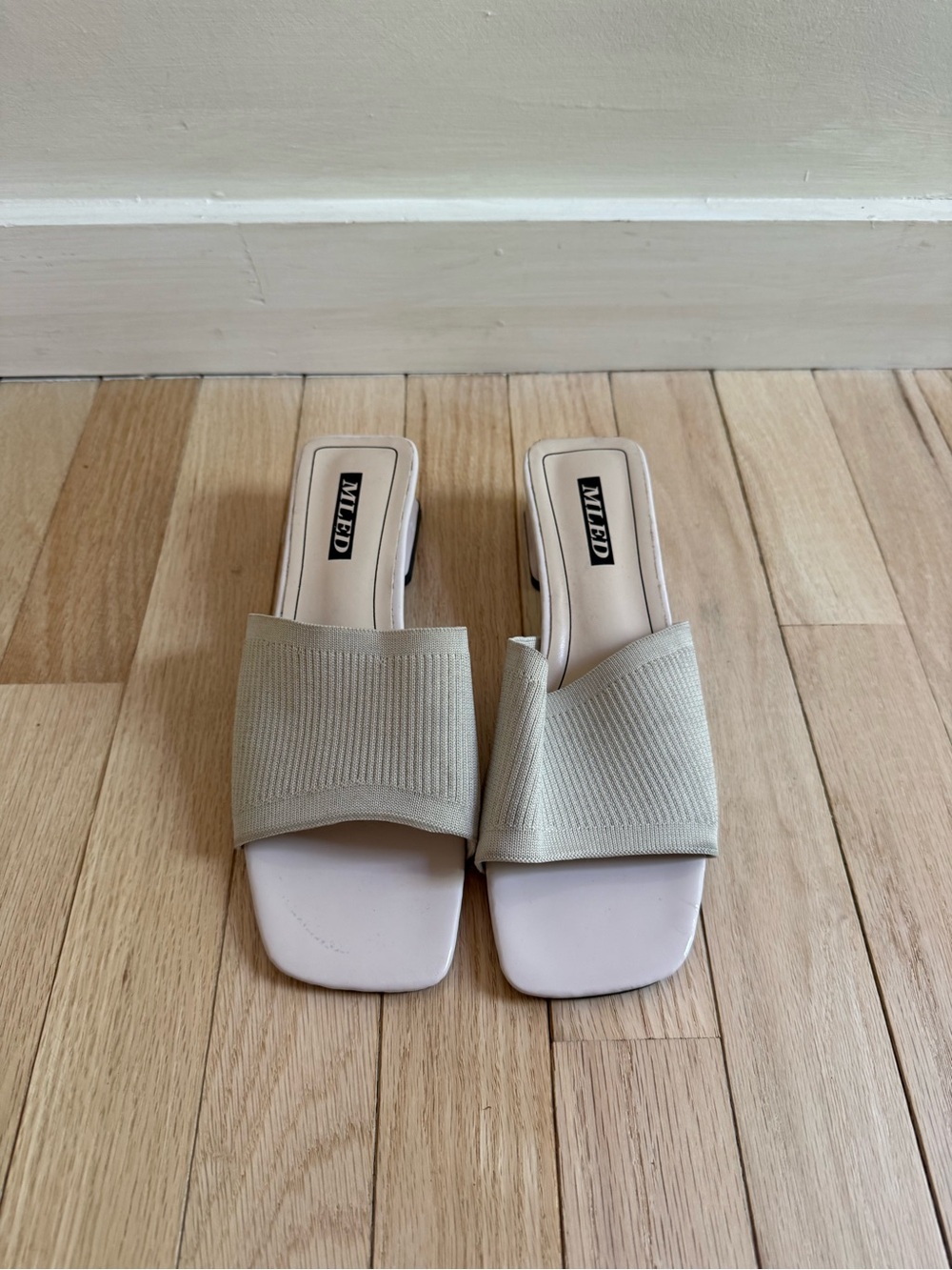 Miledi Beige Slide Sandals by